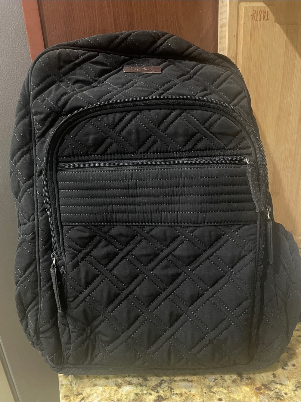 Vera Bradley Quilted Black Backpack